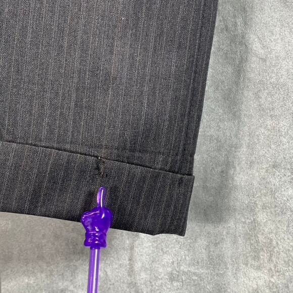 PRONTO UOMO Men's Charcoal Pinstripe Wool Pleated Dress Pants SZ 39X30 - Picture 7 of 11